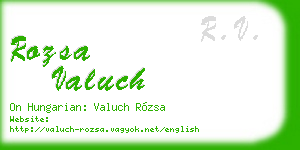 rozsa valuch business card